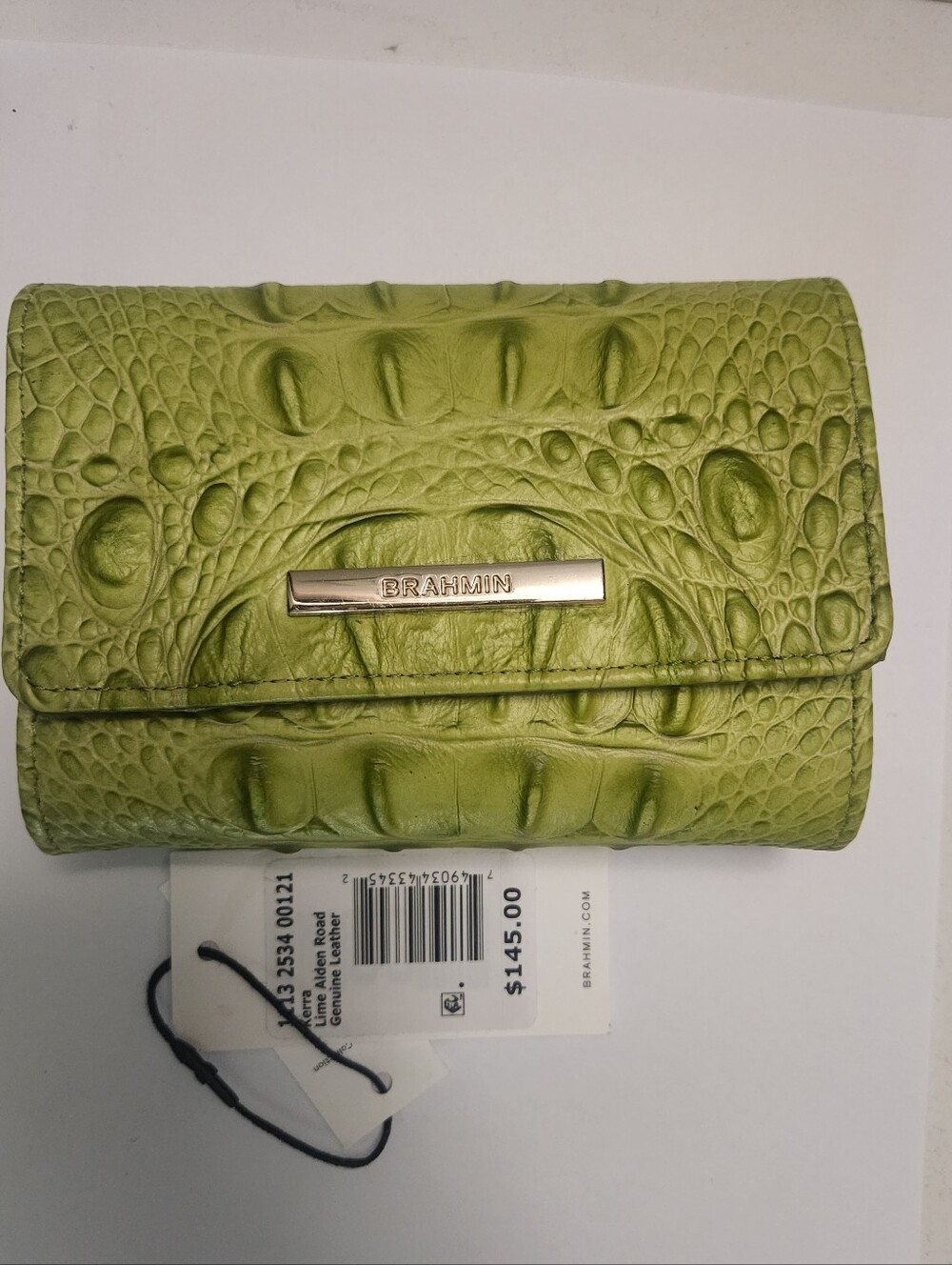 Brahmin Lime Alden Road Kerra Wallet